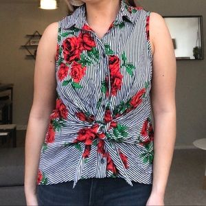 Button front blouse